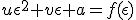 u\epsilon^2+v\epsilon+a=f(\epsilon)